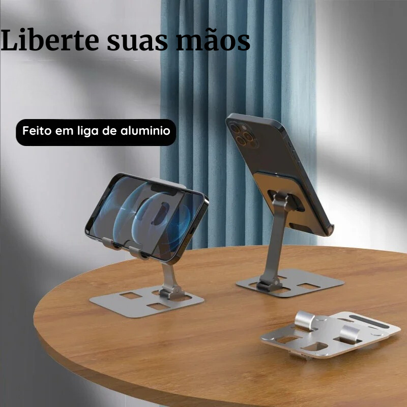 Suporte Portátil de Alumínio para Telefone e Tablet: Versatilidade e Estabilidade para Seus Dispositivos